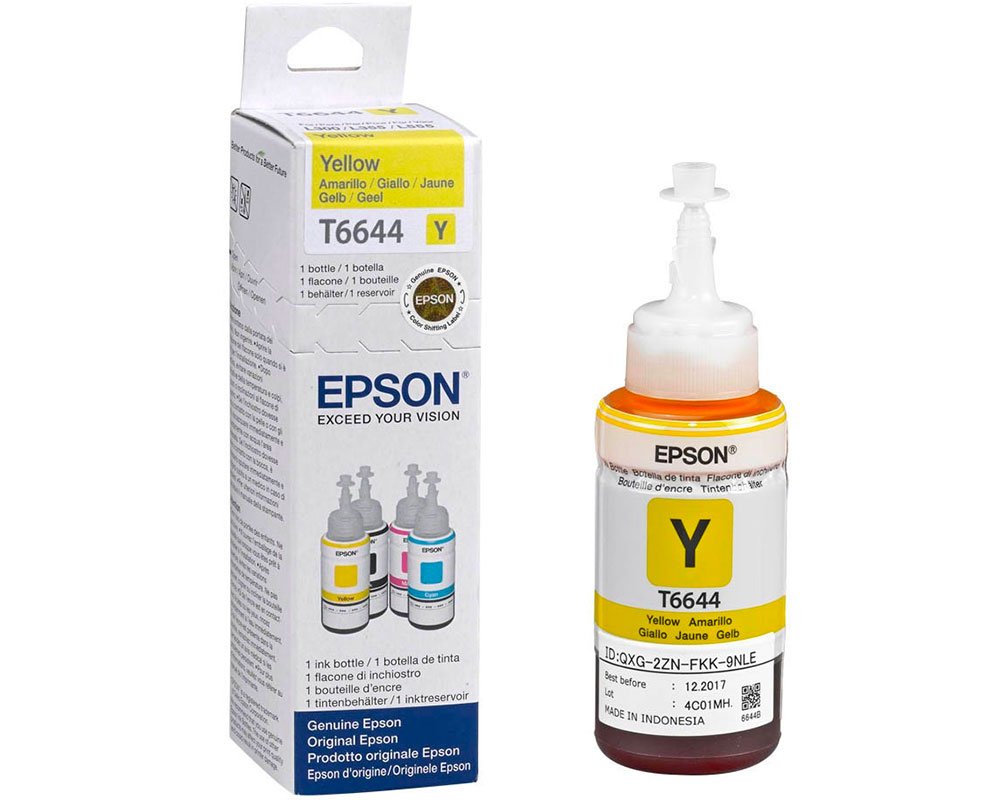 Epson Original-Tinte T6644 / C13T664440 (70 ml) Gelb [modell]