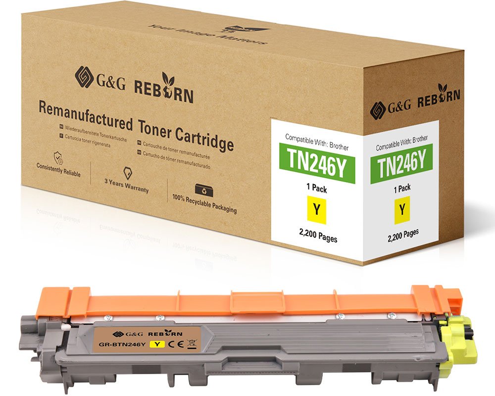 Kompatibel mit Brother 246 Toner TN-246Y [modell] Gelb - Marke: G&G Reborn