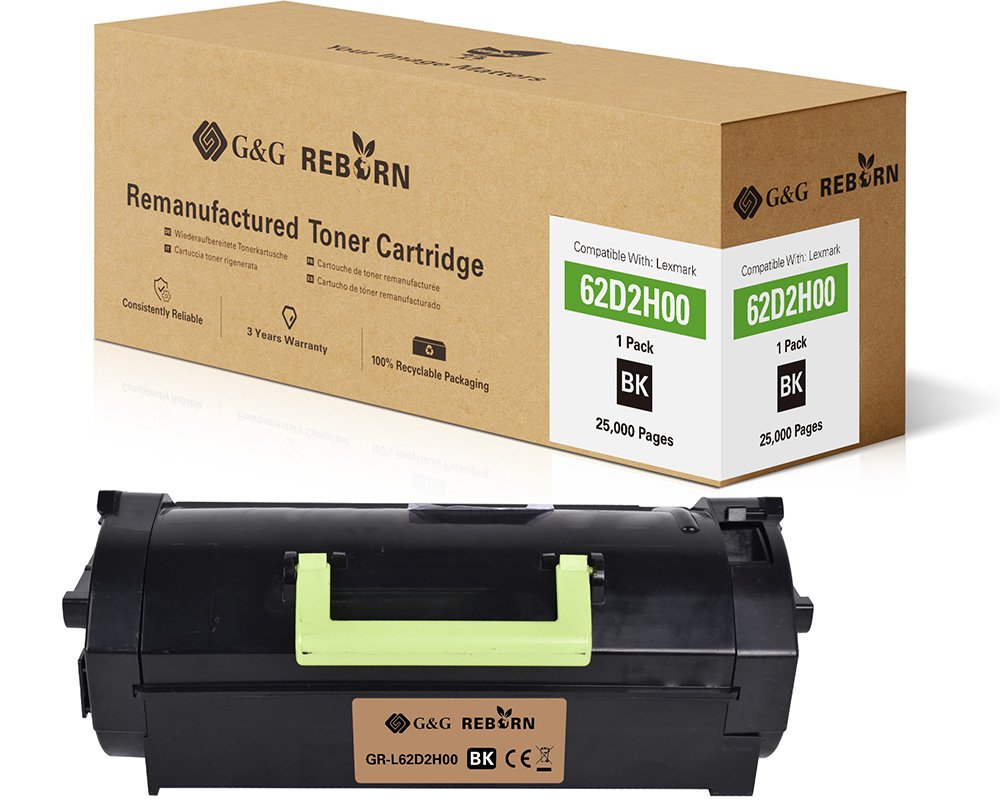 Kompatibel mit Lexmark 622H/ 62D2H00 XL-Toner [modell] - Marke: G&G Reborn