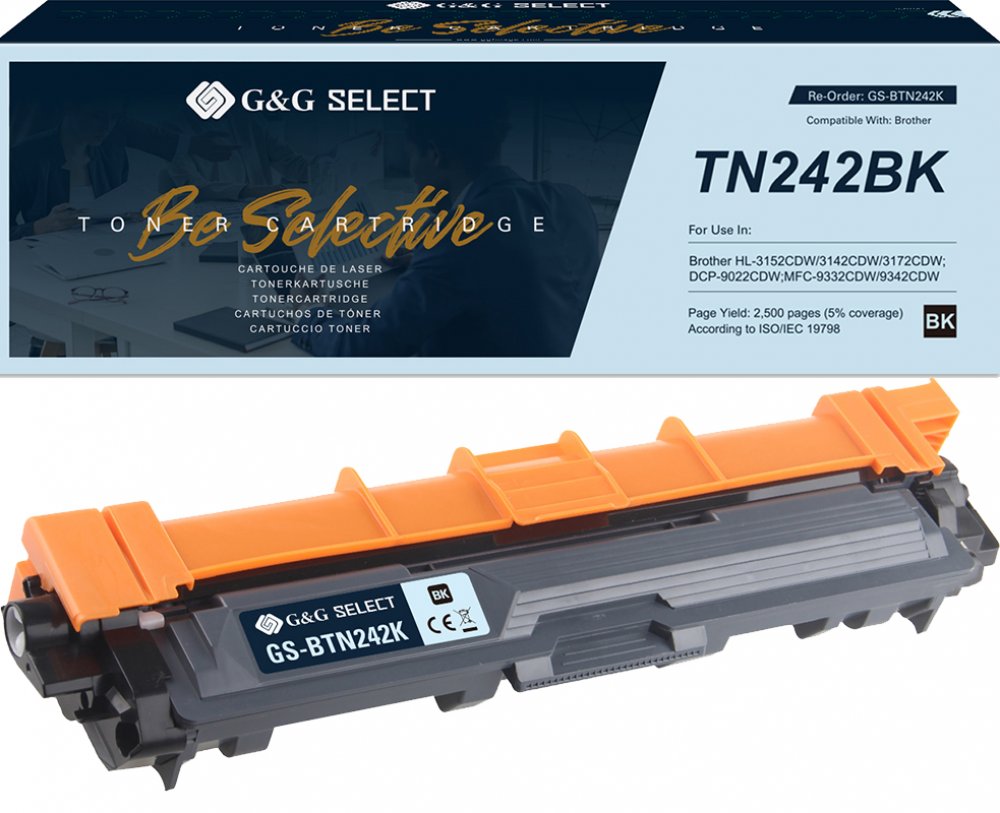 Kompatibel mit Brother TN-242BK Premium-Toner Schwarz [modell] - Marke: G&G Select