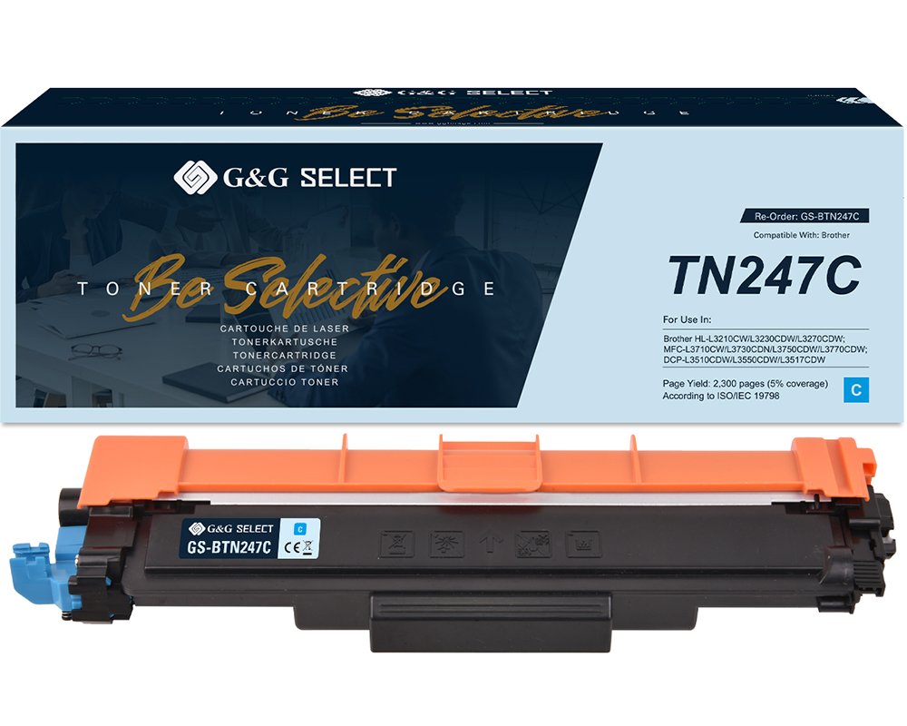 Kompatibel mit Brother TN-247C Premium-Toner Cyan [modell] - Marke: G&G Select