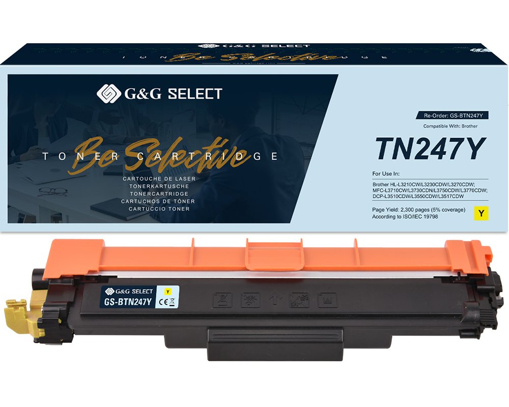 Kompatibel mit Brother TN-247Y Premium-Toner Gelb [modell] - Marke: G&G Select