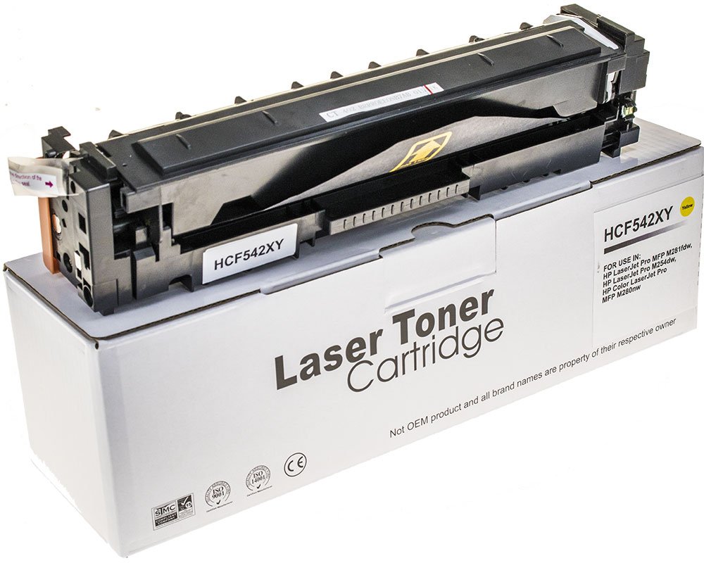 Kompatibel mit HP 203X / CF542X XL-Toner (2.500 Seiten) Gelb [modell] von TONERDUMPING