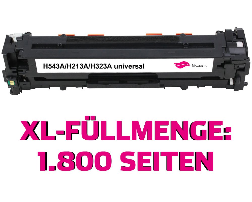 Kompatibel mit HP 125A / 128A / 131A / CB543A / CE323A / CF213A / Canon 716M/ 731M Toner Magenta [modell] von TONERDUMPING