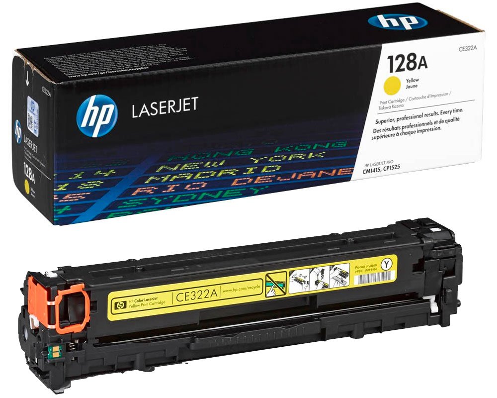 HP 128A / CE322A Originaltoner Gelb [modell]