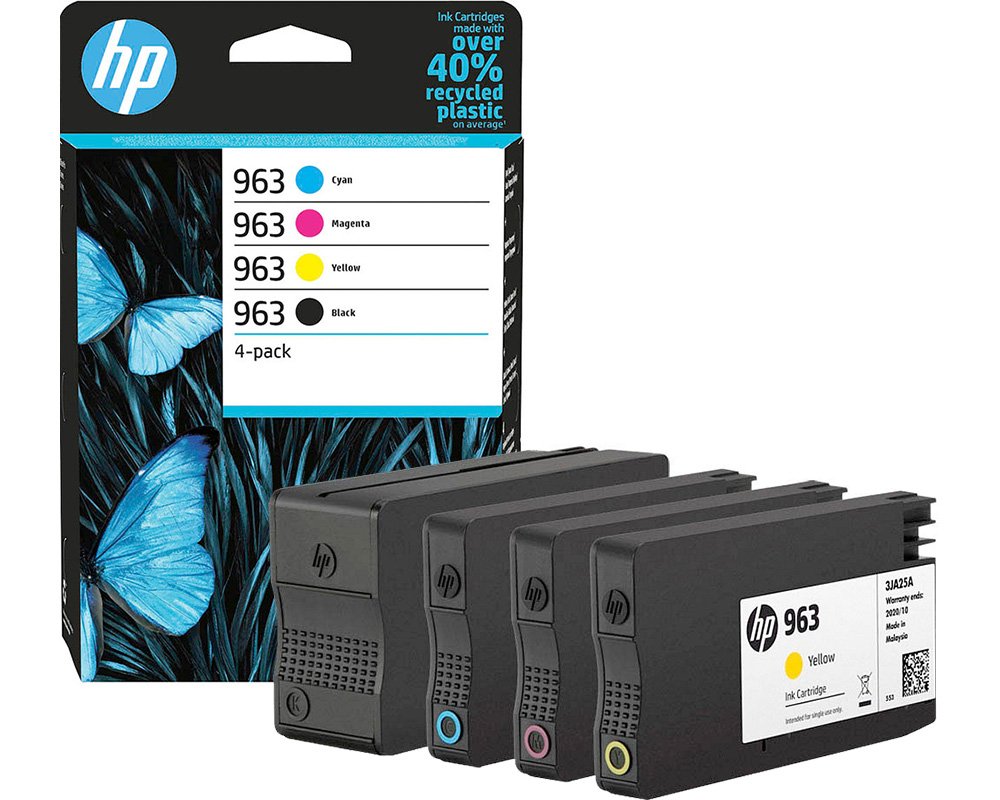 HP 963 Original Druckerpatronen Viererpack 6ZC70AE [modell] Schwarz, Cyan, Magenta, Gelb