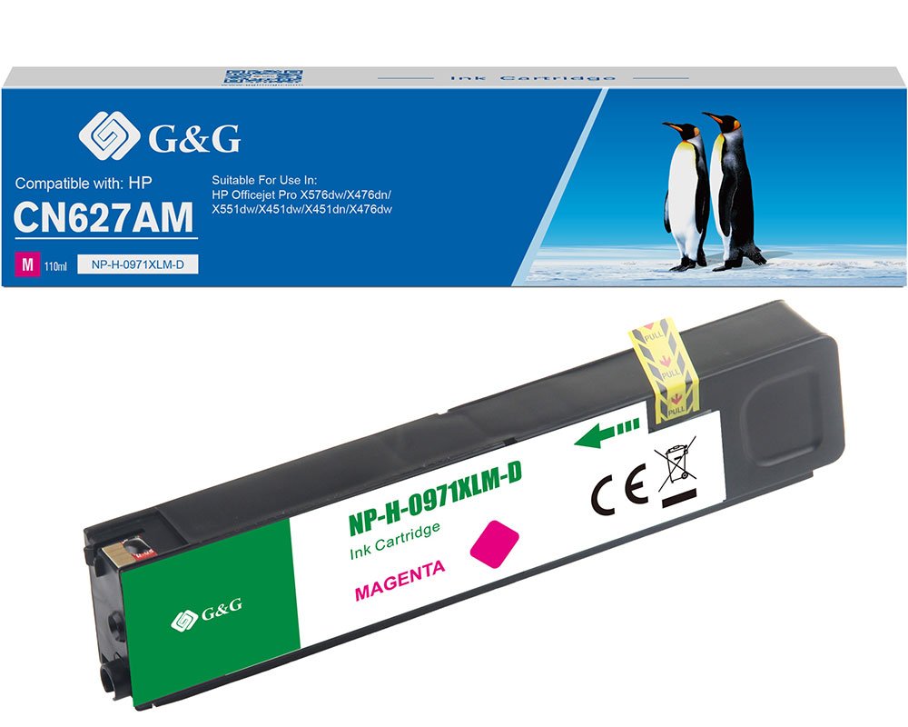 Kompatibel mit HP 971XL/ CN627AE XL-Druckerpatrone Magenta [modell] - Marke: G&G