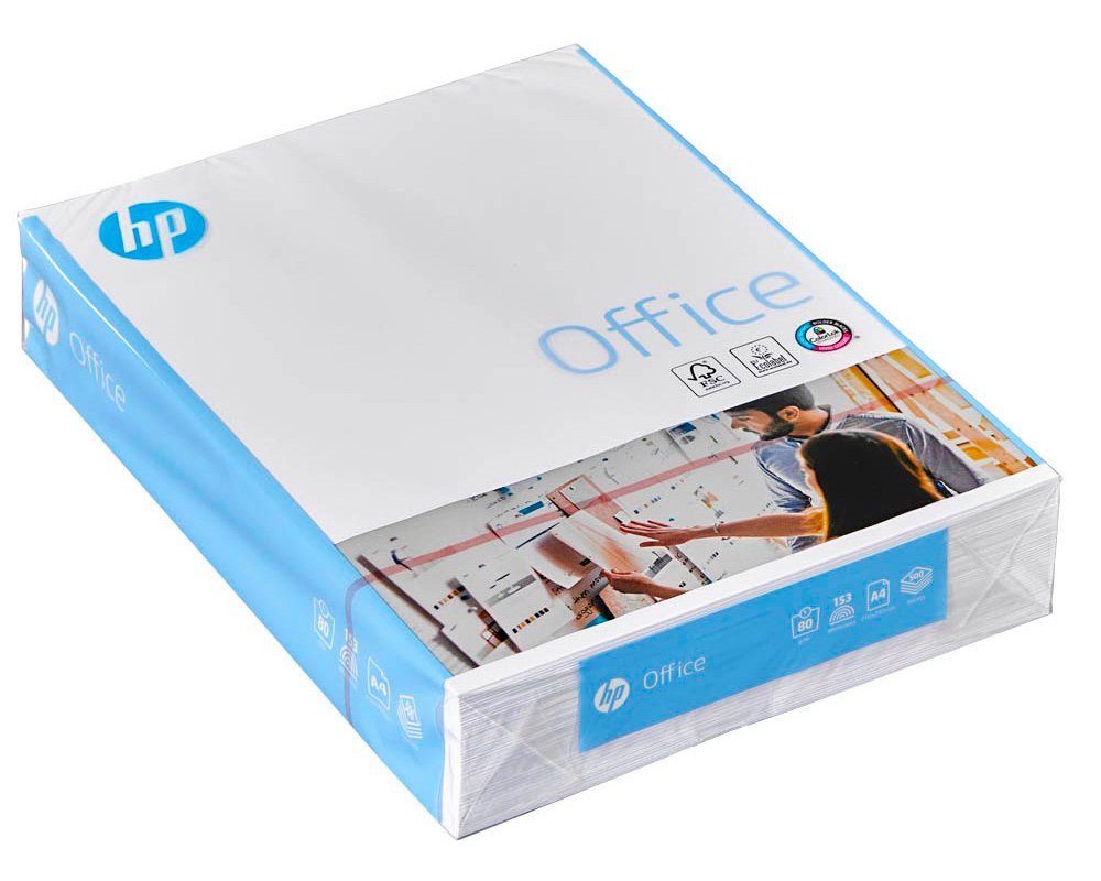 500 Blatt Druckerpapier/ Kopierpapier HP Office A4 weiß 80g FSC/ ColorLok hochweiß (153 CI)
