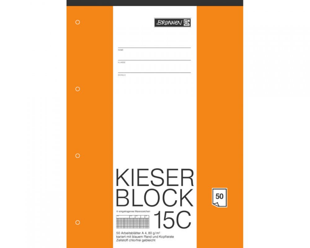 Kieser Block 15C, 50 Blatt, Lineatur 22 von Brunnen