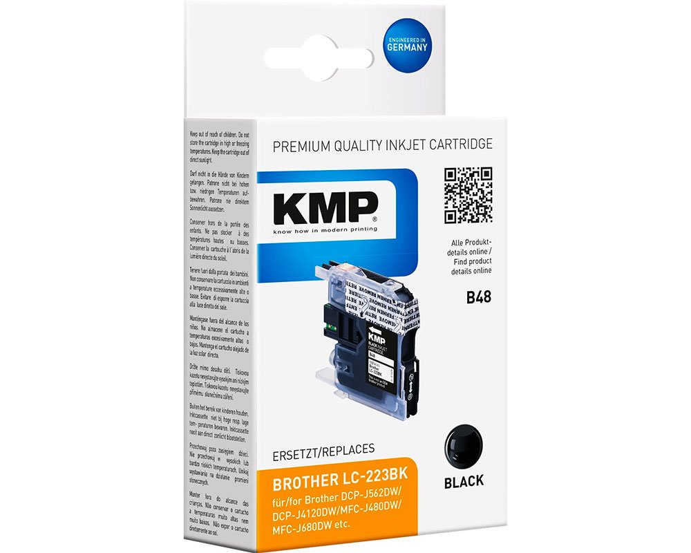 KMP B48 kompatible Druckerpatrone ersetzt Brother LC223BK [modell] schwarz