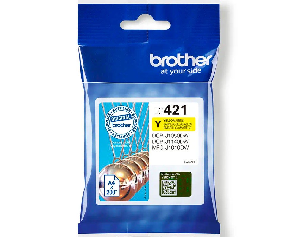 Brother LC-421Y Original-Tinte [modell] (200 Seiten) gelb