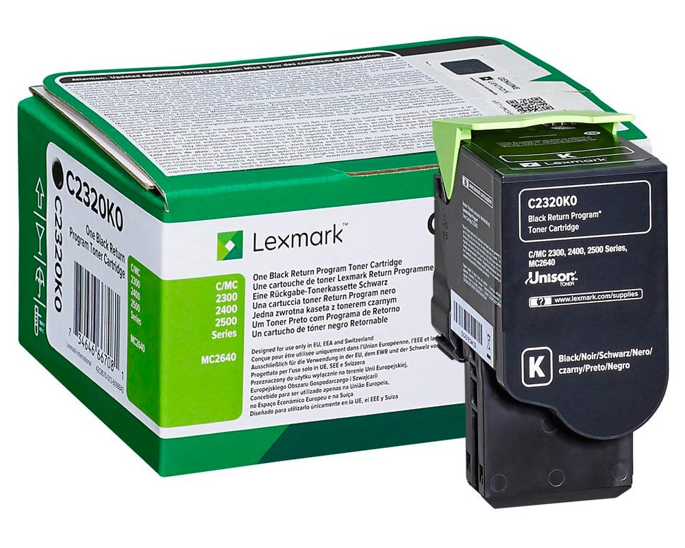 Original Lexmark-Toner C2320K0 [modell] (1.000 Seiten) Schwarz