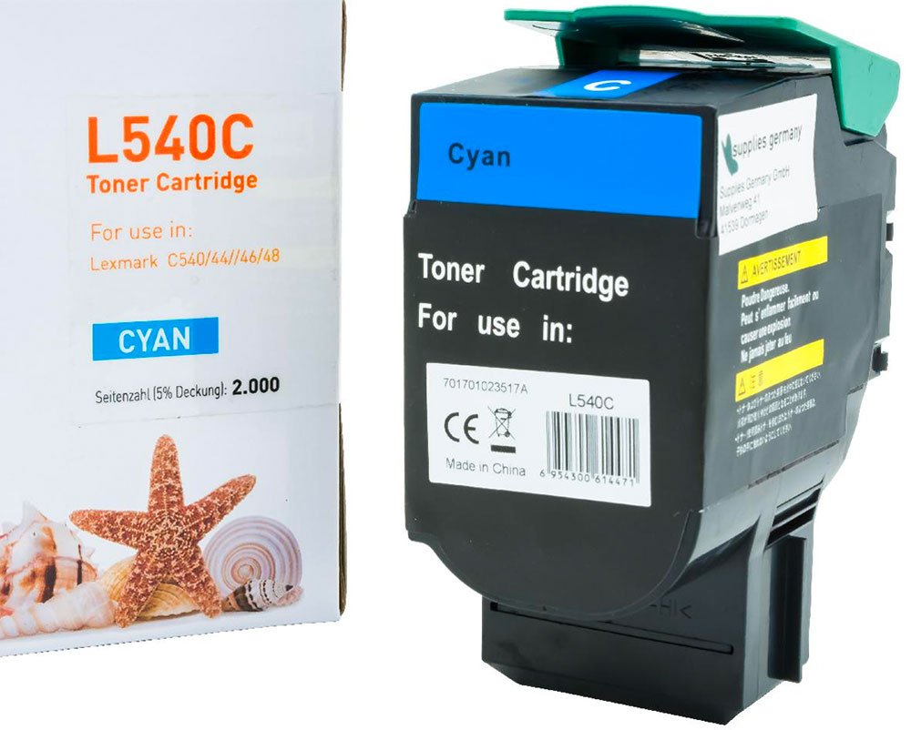 Kompatibel mit Lexmark 540H/ C540H1CG Toner Cyan [modell] von TONERDUMPING