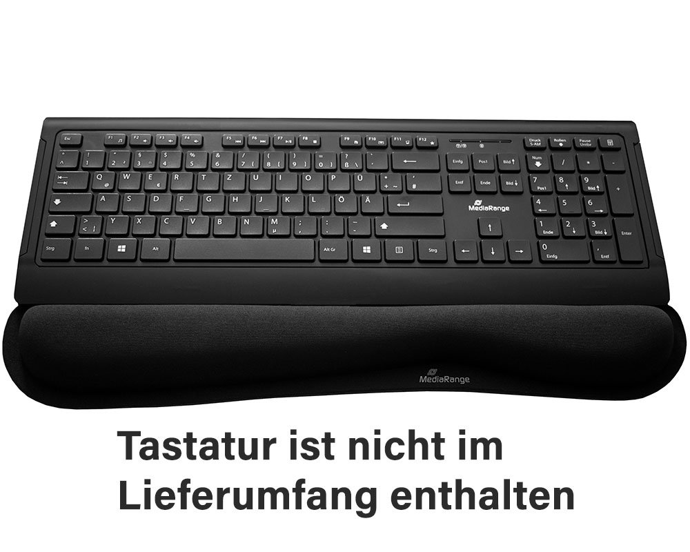MediaRange ergonomische Handgelenkauflage für Tastaturen, schwarz MROS252