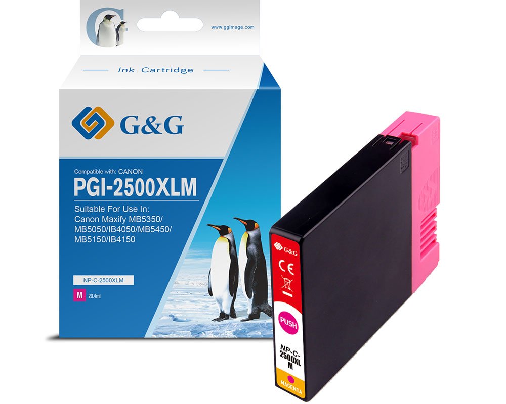 Kompatibel mit Canon PGI-2500XLM/ 9266B001 XL-Druckerpatrone Magenta [modell] - Marke: G&G