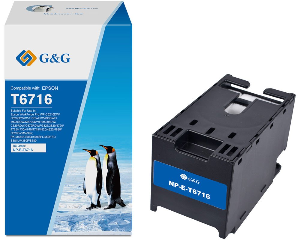 Kompatibler Resttintenbehälter / Maintenance Box NP-E-T6716 ersetzt EPSON T6716 [modell] - Marke: G&G