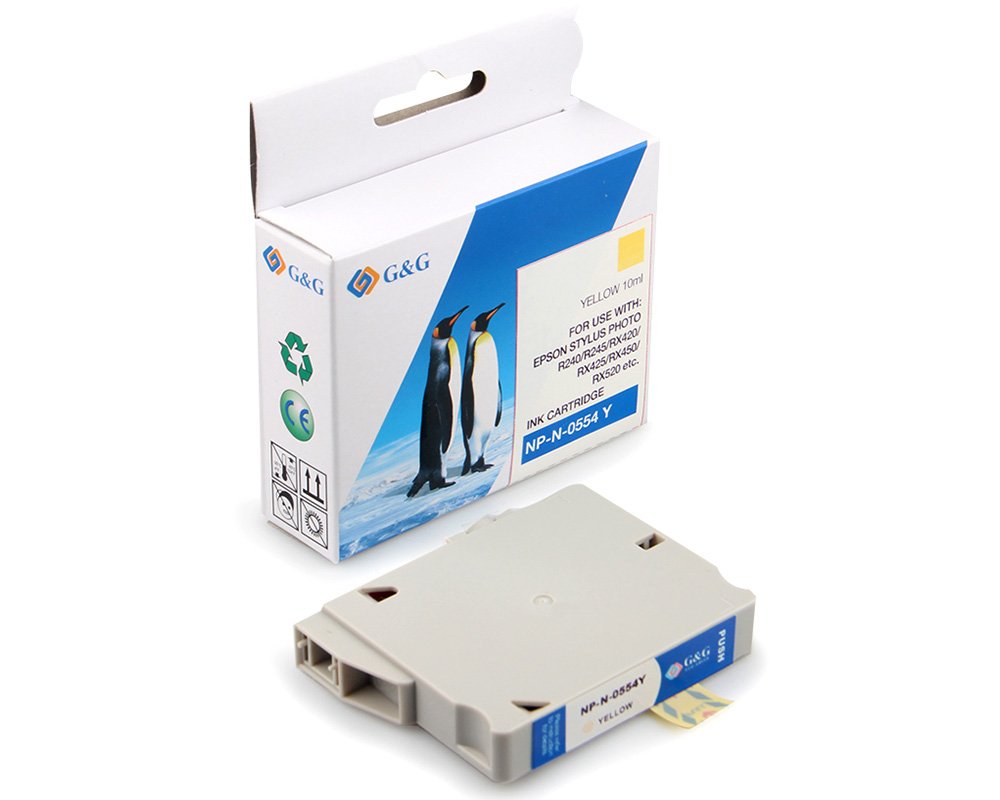 Kompatibel mit Epson T0554 Druckerpatrone Gelb [modell] - Marke: G&G