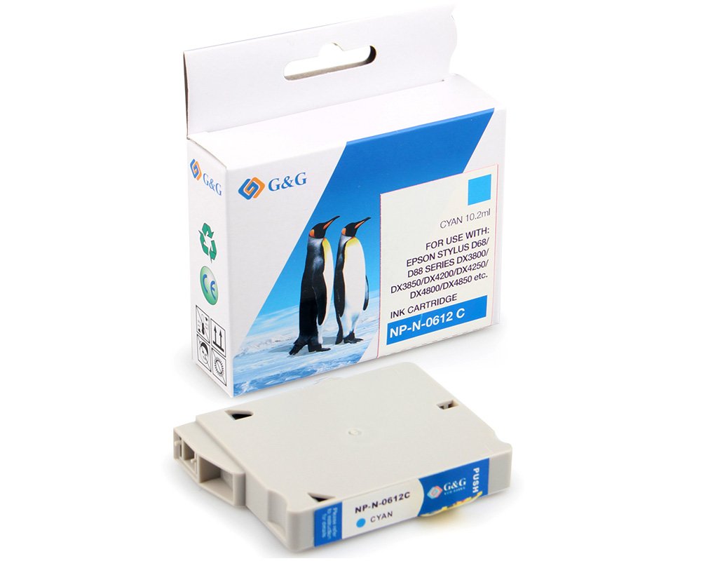 Kompatibel mit Epson T0612 Druckerpatrone Cyan [modell] - Marke: G&G