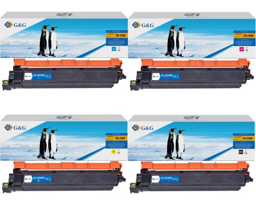 Kompatibel mit Brother TN248CMYK Multipack jetzt kaufen schwarz, cyan, magenta, gelb - Marke: G&G