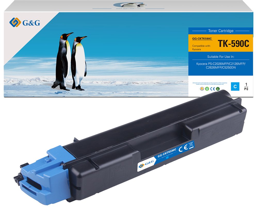 Kompatibel mit Kyocera TK-590C/ 1T02KTCNL0 Toner Cyan [modell] - Marke: G&G