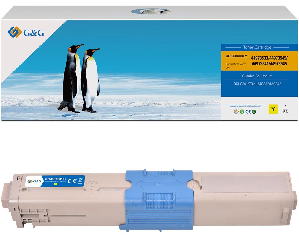 Kompatibel mit OKI 44973533 Toner Gelb [modell] - Marke: G&G