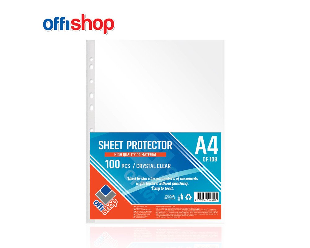 Klarsichthüllen/ Prospekthüllen A4 100 Stück-Packung - Mehrfachlochung 50my glasklar