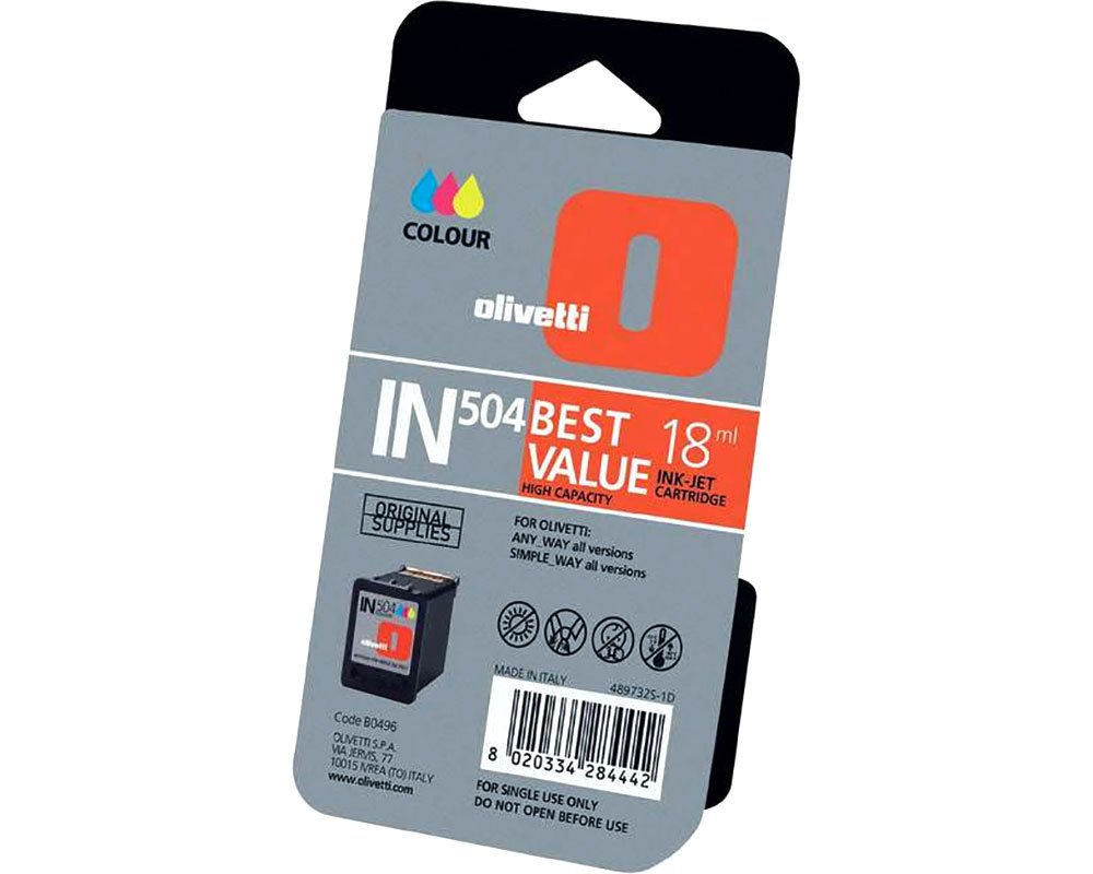 Olivetti Originalpatrone IN504/ b0496 dreifarbig, 18 ml