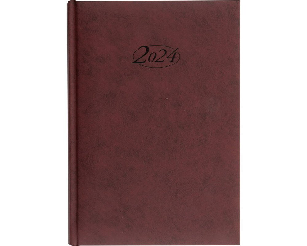 Buchkalender 2024, bordeaux, 400 Seiten