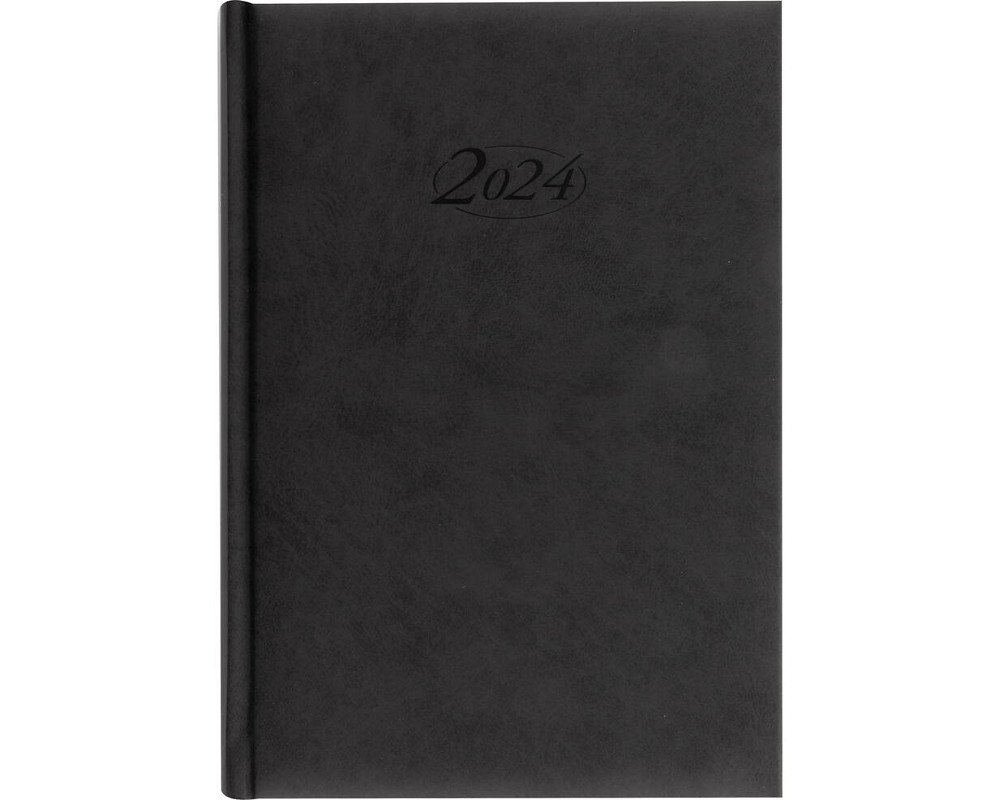 Buchkalender 2024, schwarz, 400 Seiten