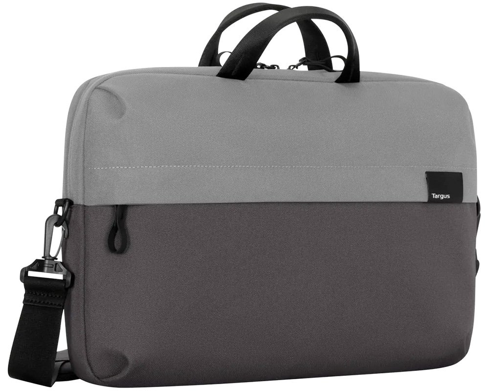 Targus Laptoptasche für 14 Zoll Laptops/ Notebooks Sagano™ EcoSmart® - Schwarz/Grau aus 6 Plastikflaschen hergestellt