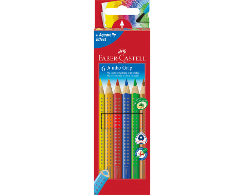 Faber-Castell Jumbo-Buntstifte mit GRIP, 6er Etui