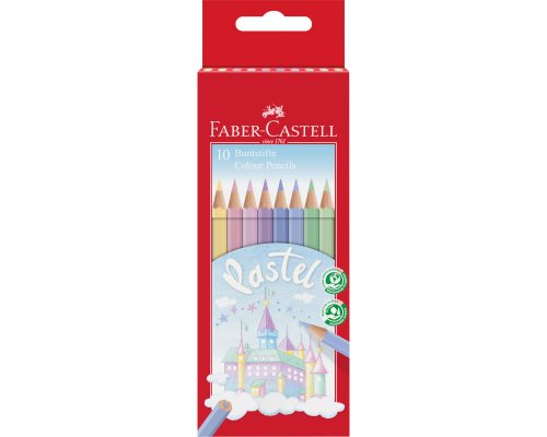 Buntstifte Classic Colour Pastell., 10 Farben sortiert im Kartonetui, von Faber-Castell