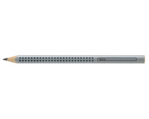 Faber-Castell Schreiblern-Bleistift Jumbo GRIP, Schaftfarbe: silbergrau, Härtegrad: HB