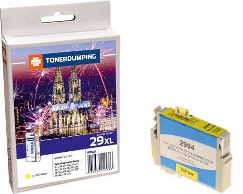 Kompatibel mit Epson 29XL/ T2994/ C13T29944010 XL-Druckerpatrone Gelb jetzt kaufen von TONERDUMPING