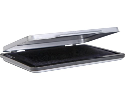 OfficePoint Stempelkissen Schwarz 7 x 11 cm im Metallgehäuse