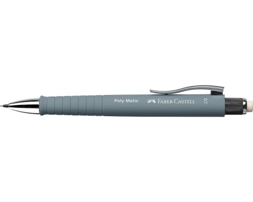 Faber-Castell Druckbleistift POLY MATIC, 0,7, Härtegrad: B, Schaftfarbe: grau