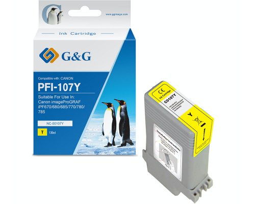 Kompatibel mit Canon PFI-107Y/ 6708B001 Druckerpatrone Gelb jetzt kaufen - Marke: G&G