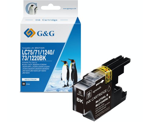 Kompatibel mit Brother LC-1240BK Druckerpatrone Schwarz jetzt kaufen - Marke: G&G