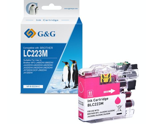 Kompatibel mit Brother LC-223M Druckerpatrone Magenta jetzt kaufen - Marke: G&G