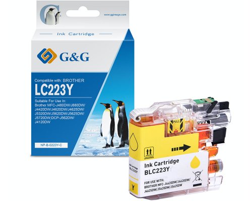 Kompatibel mit Brother LC-223Y Druckerpatrone Gelb jetzt kaufen - Marke: G&G