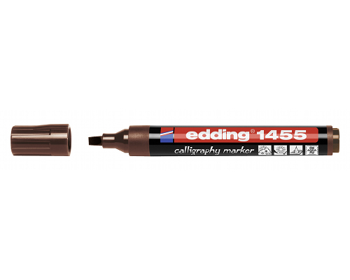 Kalligrafie-Marker edding 1455, 1-5 mm, flexible Kalligrafie-Spitze, dunkelbraun