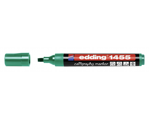Kalligrafie-Marker edding 1455, 1-5 mm, flexible Kalligrafie-Spitze, flaschengrün