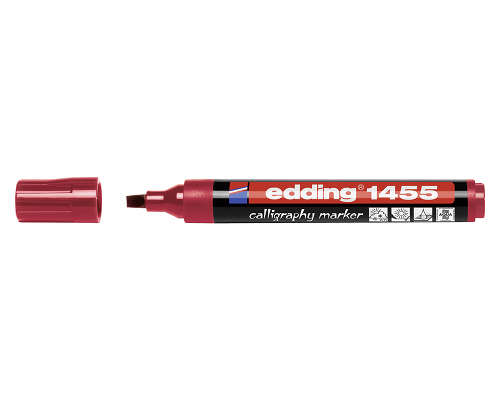 Kalligrafie-Marker edding 1455, 1-5 mm, flexible Kalligrafie-Spitze, karmesin