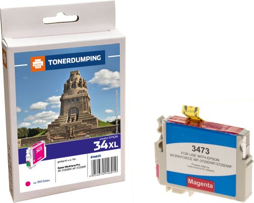 Kompatibel mit Epson 34XL/ C13T34734012 XL-Druckerpatrone Magenta jetzt kaufen von TONERDUMPING