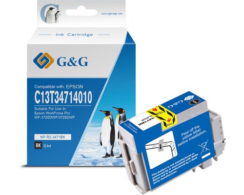 Kompatibel mit Epson 34XL/ C13T34714012 XL- Druckerpatrone Schwarz jetzt kaufen - Marke: G&G