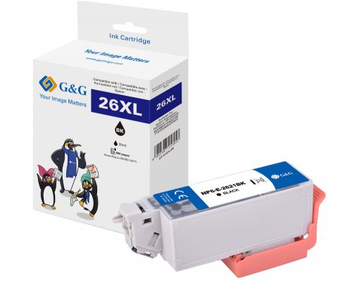 Kompatibel mit Epson 26XL/ T2621/ C13T26214012 XL-Druckerpatrone Textschwarz jetzt kaufen - Marke: G&G