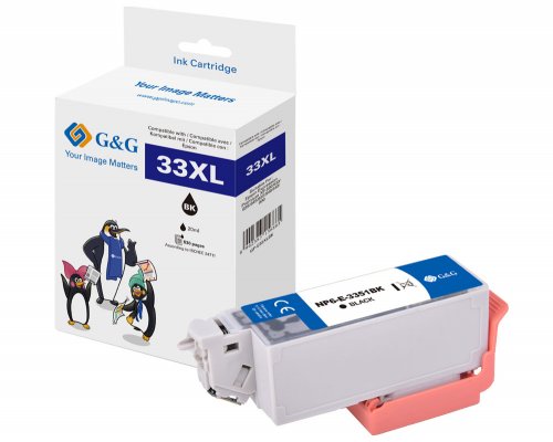 Kompatibel mit Epson 33XL/ T3351/ C13T33514012 XL-Druckerpatrone Schwarz jetzt kaufen - Marke: G&G
