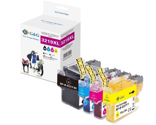 Kompatibel mit Brother LC-3219VAL Druckerpatronen Multipack: 1x Schwarz, 1x Cyan, 1x Magenta, 1x Gelb jetzt kaufen - Marke: G&G