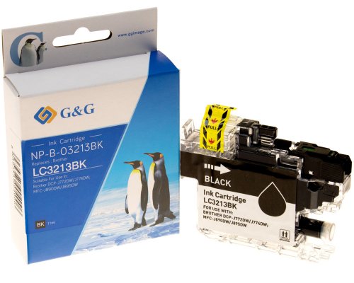 Kompatibel mit Brother LC-3213BK XL-Druckerpatrone Schwarz jetzt kaufen - Marke: G&G