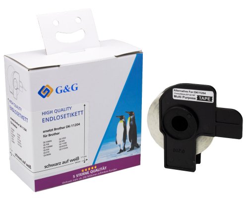 Kompatibel mit Brother DK-11204 400 Etiketten (17mm x 54mm) Schwarz auf weiß jetzt kaufen - Marke: G&G